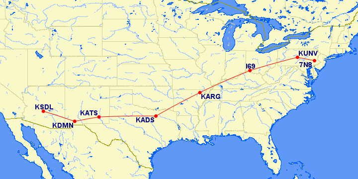 2,204 miles home.